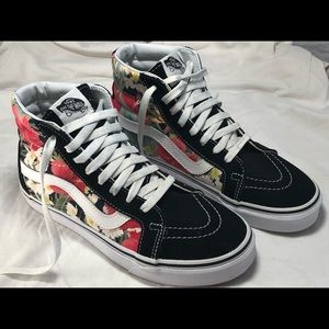 Floral High Top Vans